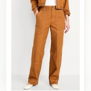 Old Navy High-Rise Straight Utility Pants Womens Size 12 Petite.